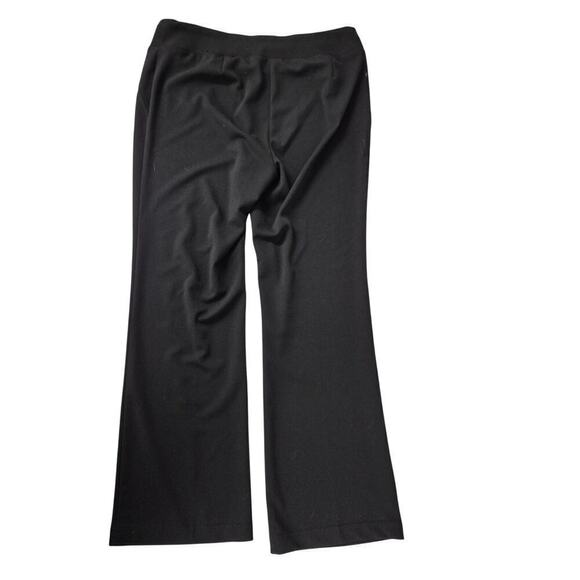 SOHO Apparel Ltd Black Poly/Spandex Flare Wide Leg Pants Sz L - Picture 2 of 4